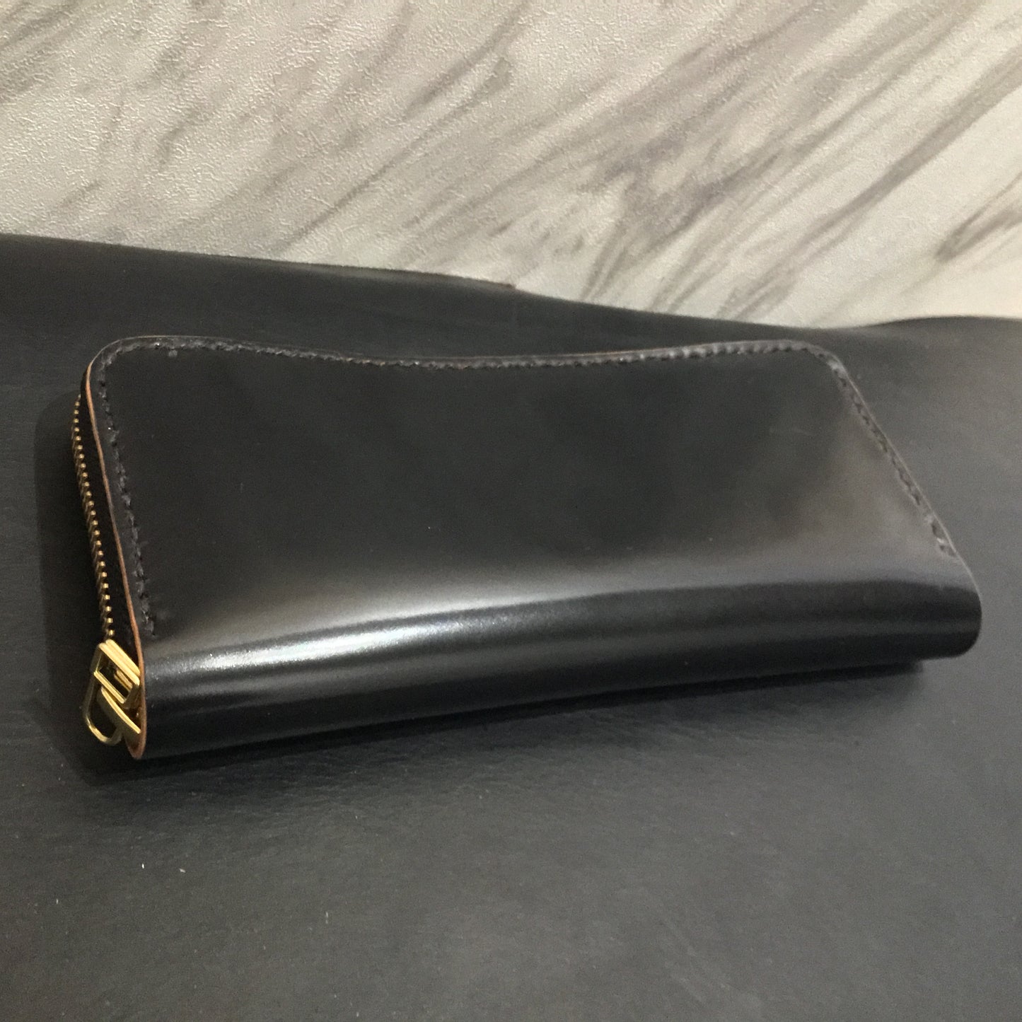 SHELL CORDOVAN LONG WALLET type fastener